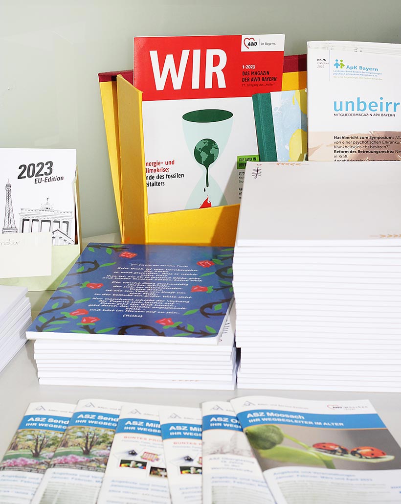 Verschiedene Druckprodukte von Projekt Print
