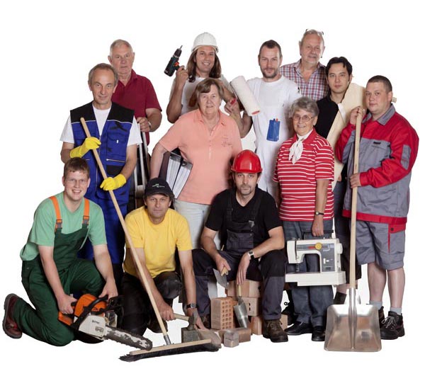 Gruppenbild Arbeiter